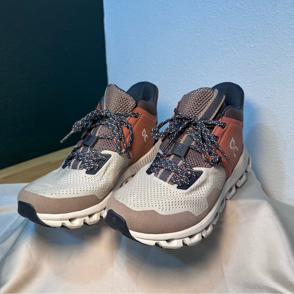 ON Cloud Hi Edge Shoe - Women's Blush/Storm, size 6W - Picture 3 of 11